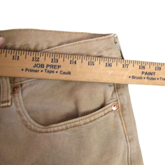 Levis JEANS MEN 34x34 PREMIUM Stay LOOSE HEMP COTTON BLEND TAN Straight Leg LOGO - Picture 6 of 10